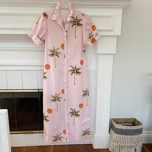 Pink Palm Tree Maxi Dress